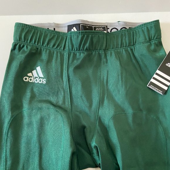 Adidas Men Medium M Football Pants Presscoverage Green 194BA New - Picture 2 of 5